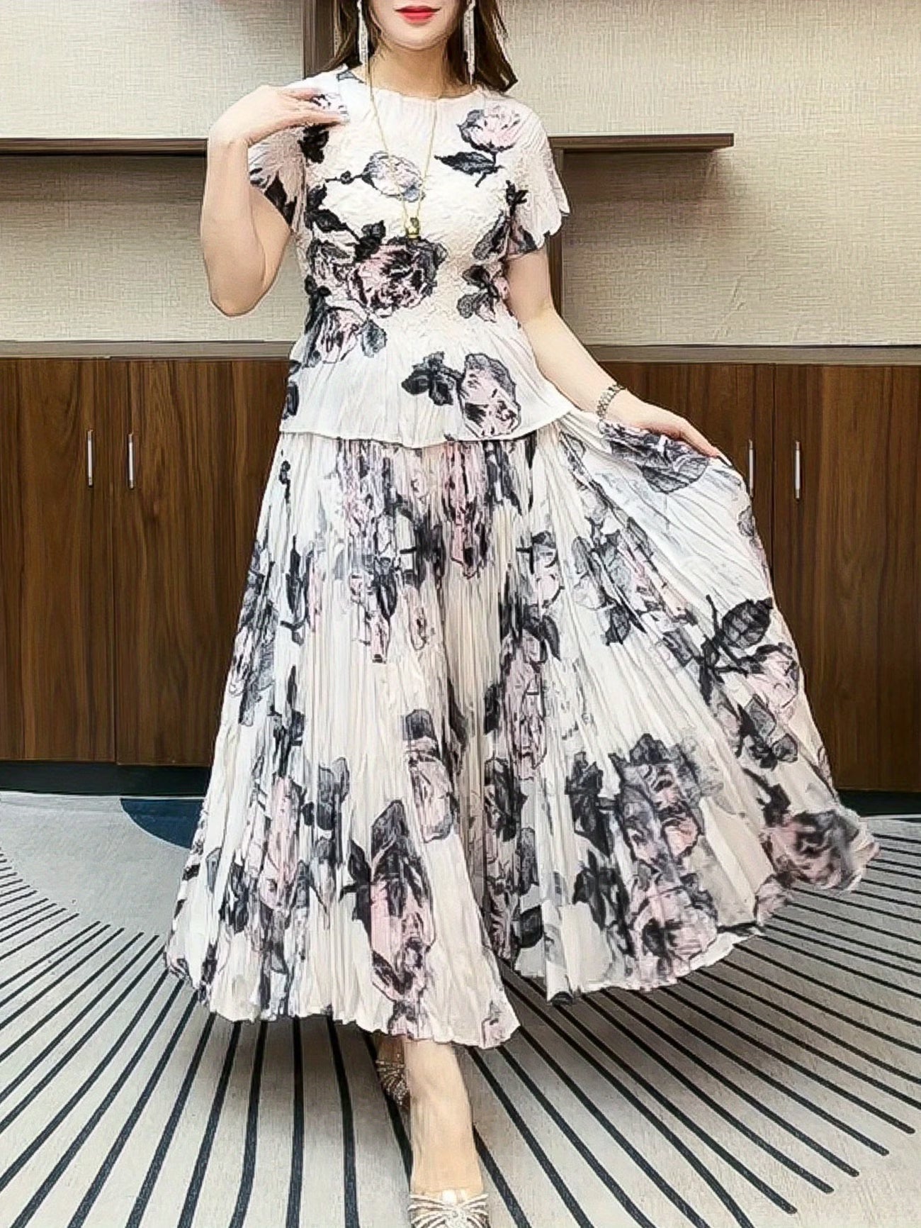 Luxury Pleated Modest Co-Ord Set