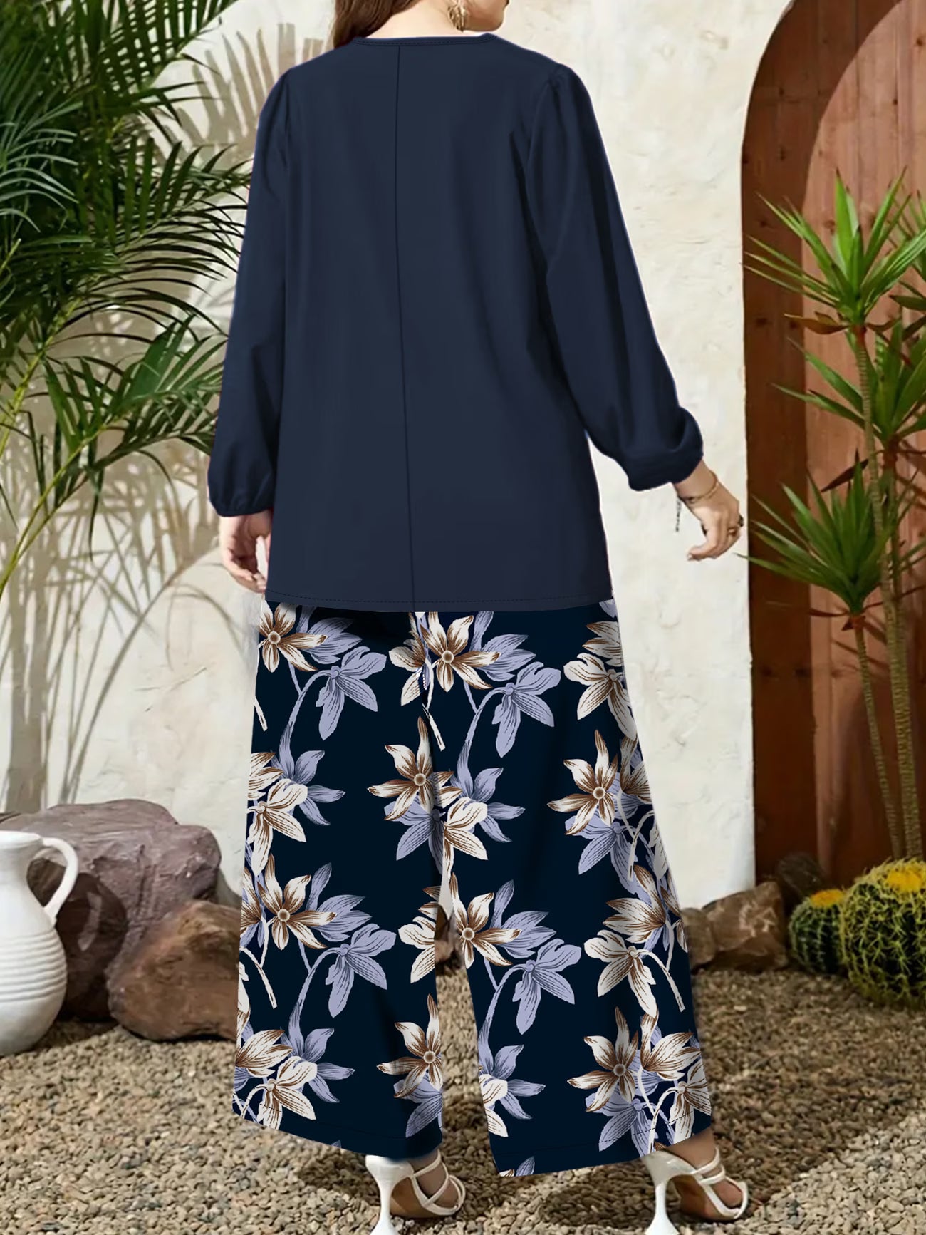 Floral Breeze Wide-Leg Set