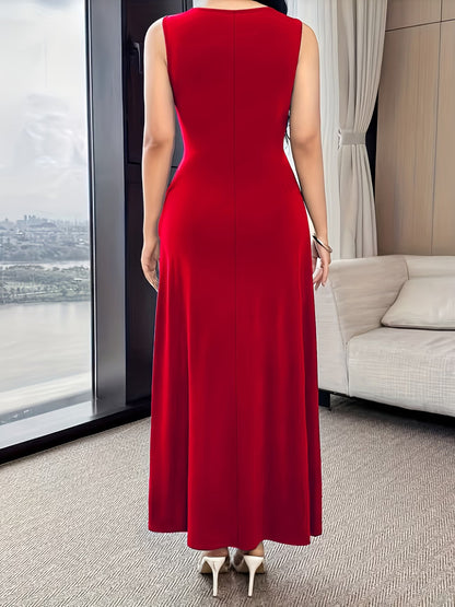 Women’s Elegant Solid Color Dress