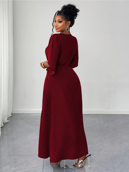 Elegant Asymmetrical Flare Dress
