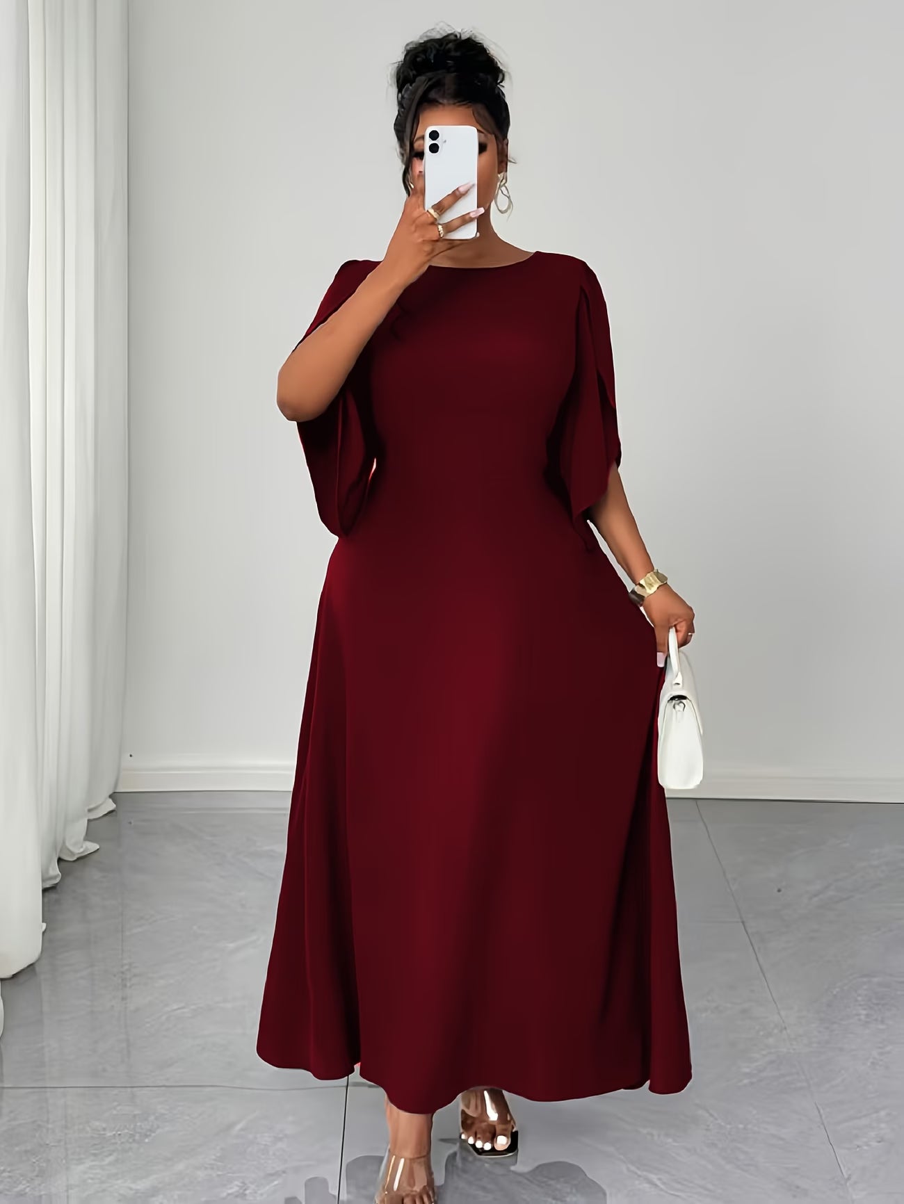 Elegant Asymmetrical Flare Dress