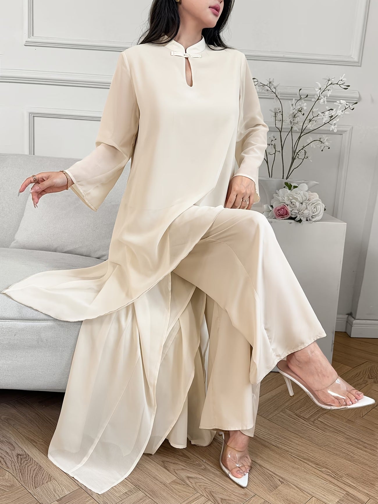 PearlMist Chiffon Outfit