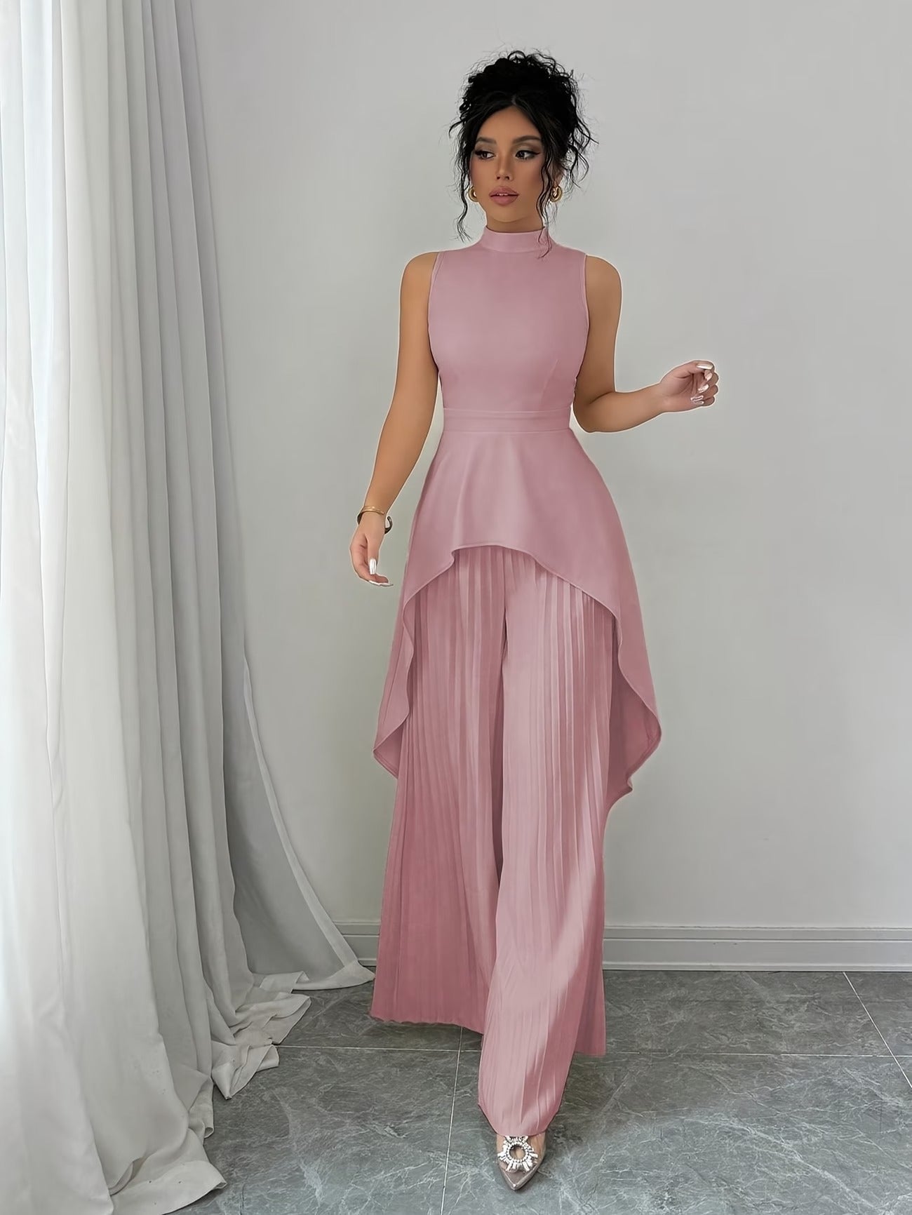Urban Grace Pleated Pants Ensemble
