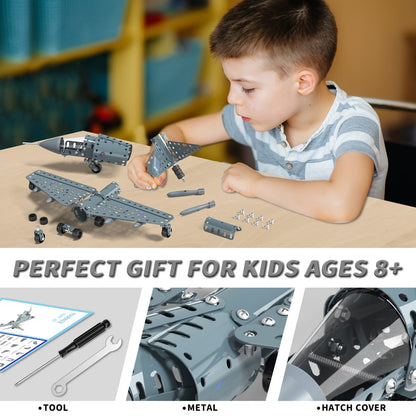 DAYS DIY Metal Jet Airplane Model Toy