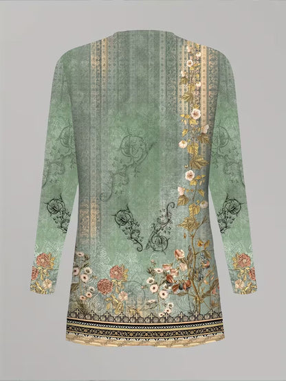 Women’s 3pcs Floral Cardigan, Vest & Pants Set