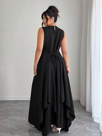Elegant Tie-Belt A-Line Dress💖