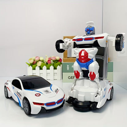 DAYS Transforming Sports Car Toy with Lights & Music