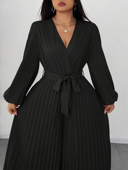 Plus Size Deep V-Neck Jumpsuit for Women
