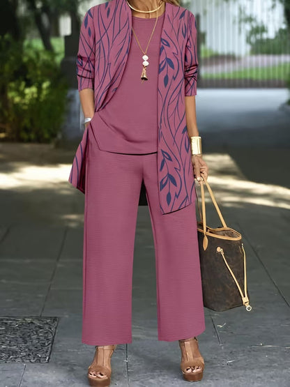 Women’s 3pcs Ethnic Jacket, Vest & Pants Set