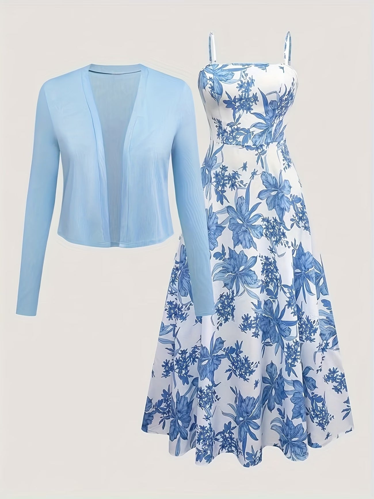 Long Sleeve Round Neck Top with Belt Bow Detail & Matching Skirt | Stylish Spring/Summer Party & Occasion Wear for Women