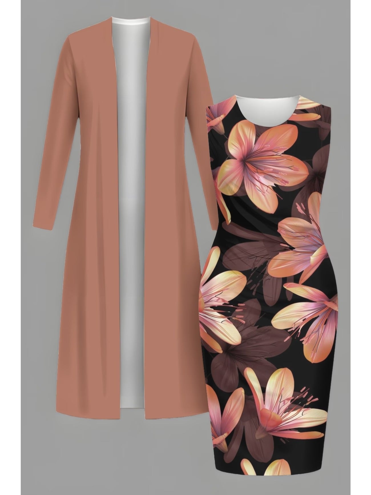 Retro Round Neck Mid-Sleeve Top & Casual Pants Outfit for Women