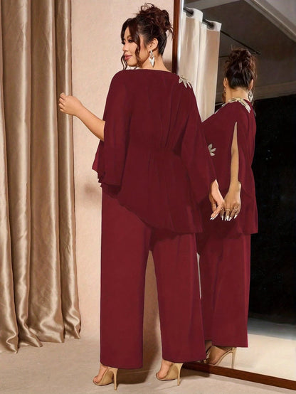 Elegant Floral Asymmetrical Co-Ord Set