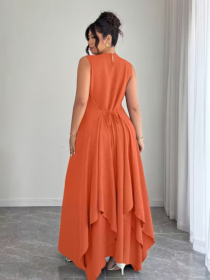 Elegant Tie-Belt A-Line Dress💖