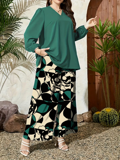 Floral Breeze Wide-Leg Set