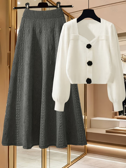 Women’s Knit Top & Skirt Set