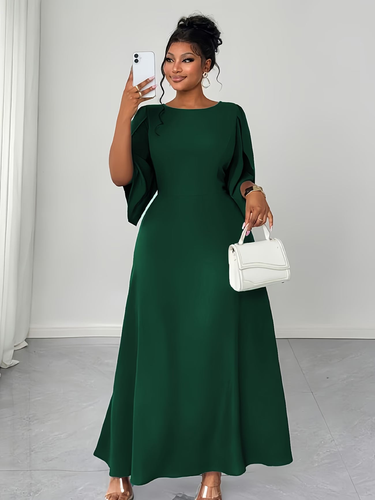 Elegant Asymmetrical Flare Dress