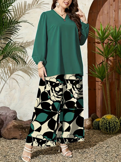 Floral Breeze Wide-Leg Set