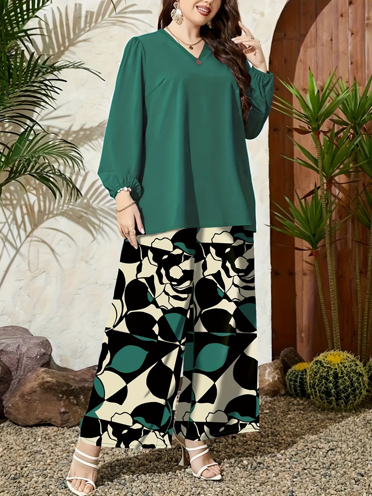 Floral Breeze Wide-Leg Set