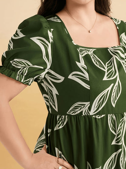Graceful Summer Printed A-Line Maxi Dress