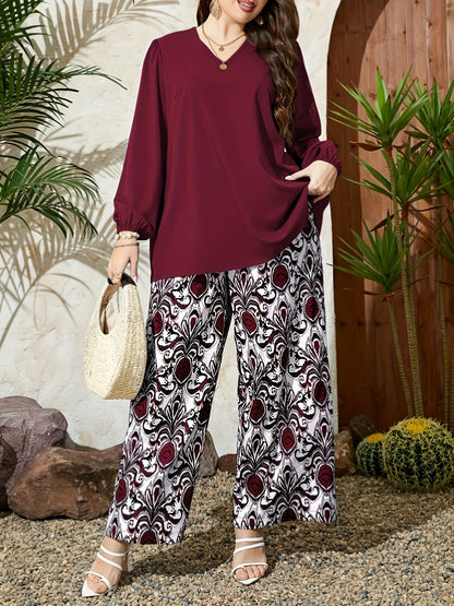 Floral Breeze Wide-Leg Set