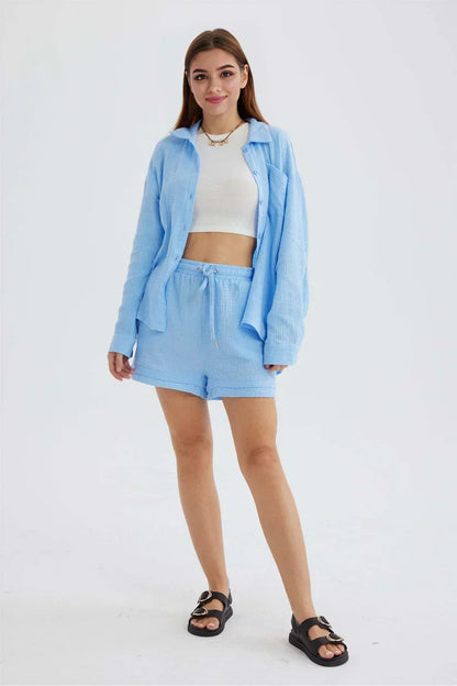 Ocean Haze – Handcrafted Cotton Set