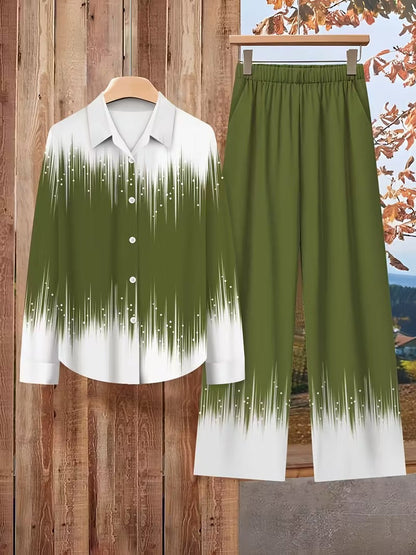 Stylish Olive Green 2-Piece Co-Ord Set