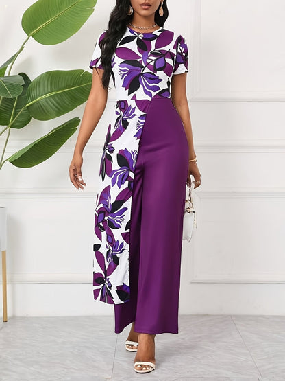 Chic Floral Zip-Front Jumpsuit – Stylish Spring & Summer Party Wear for Women
