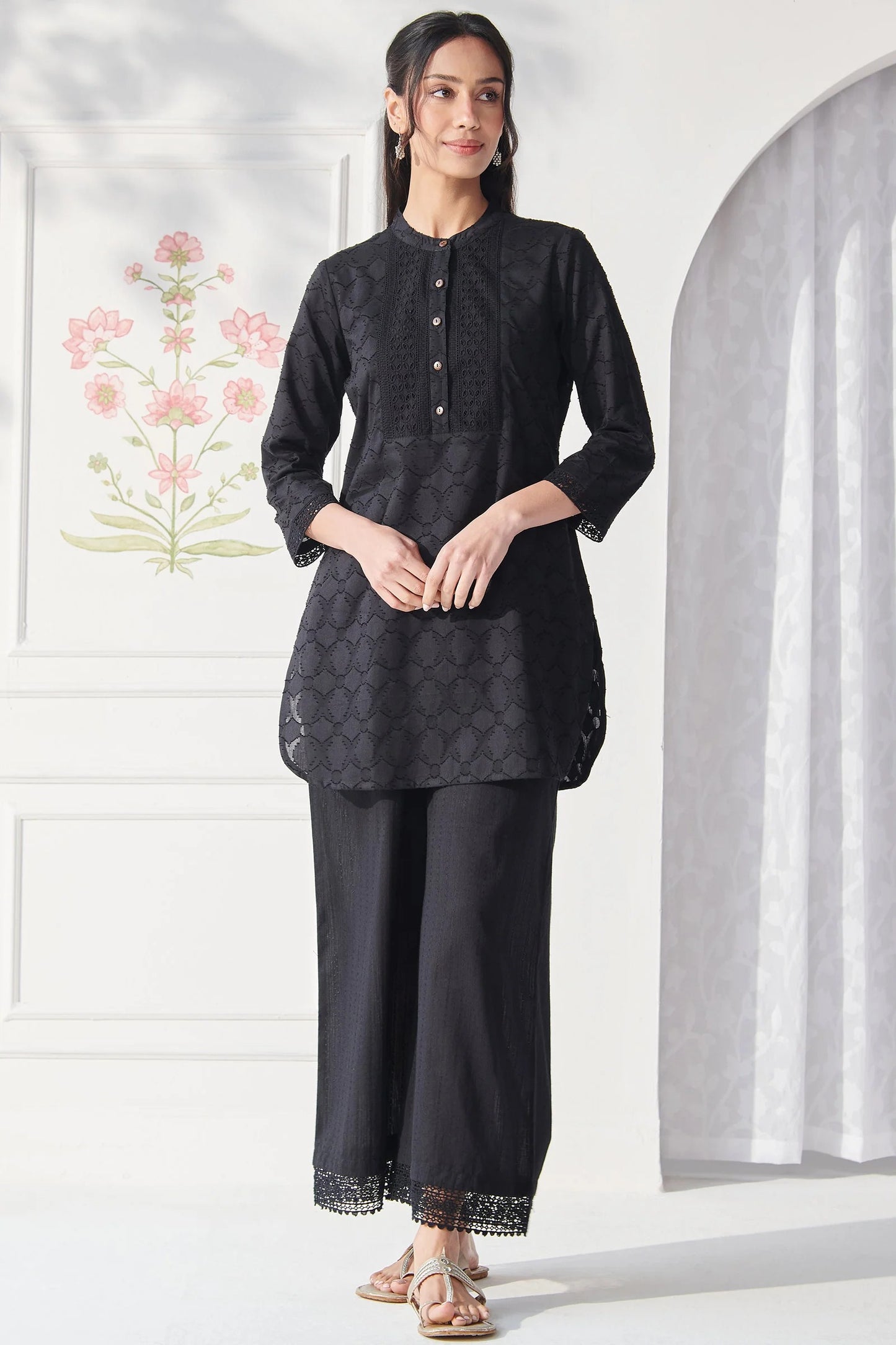 Women's Elegant Kurta Palazzo Co-Ord Set