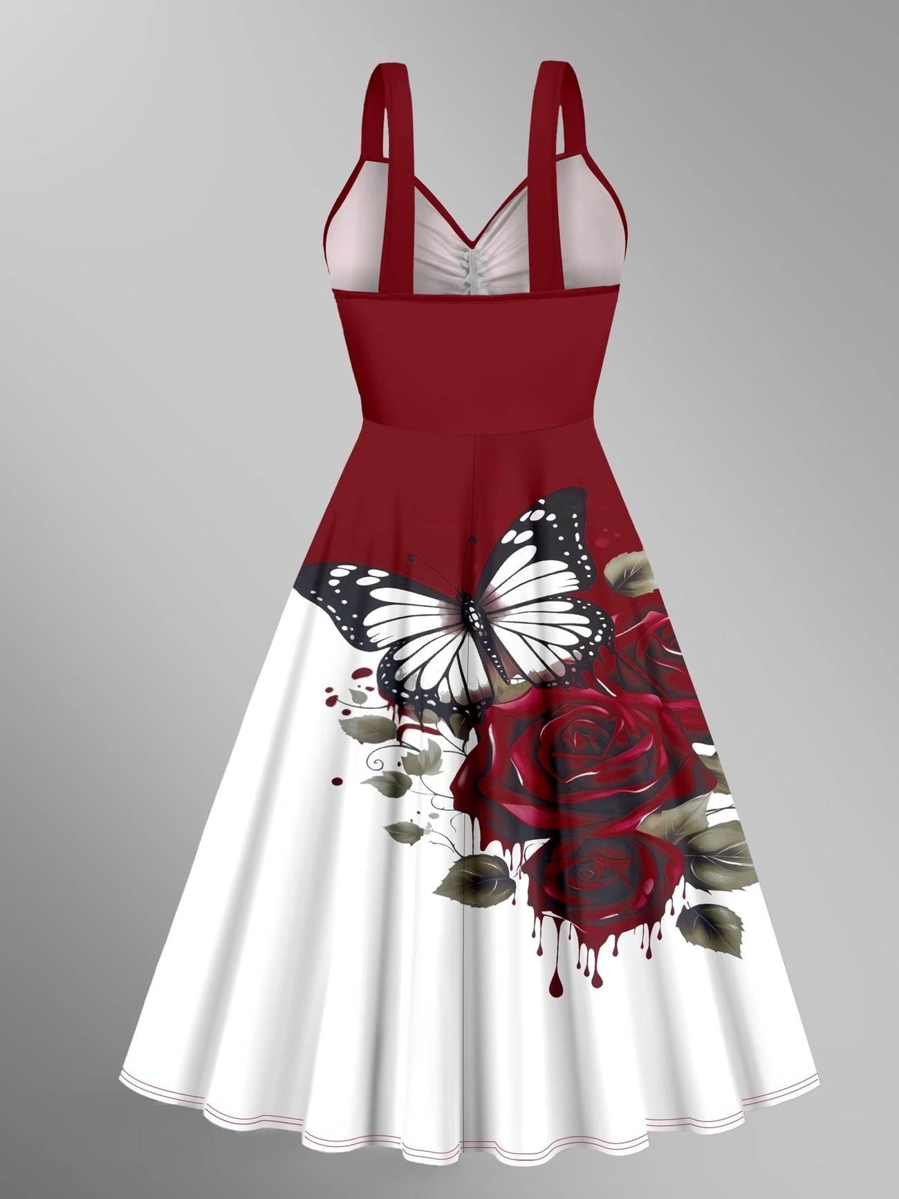 Women’s Elegant Printed Dress with Solid Cardigan – Stylish 2 Piece Set