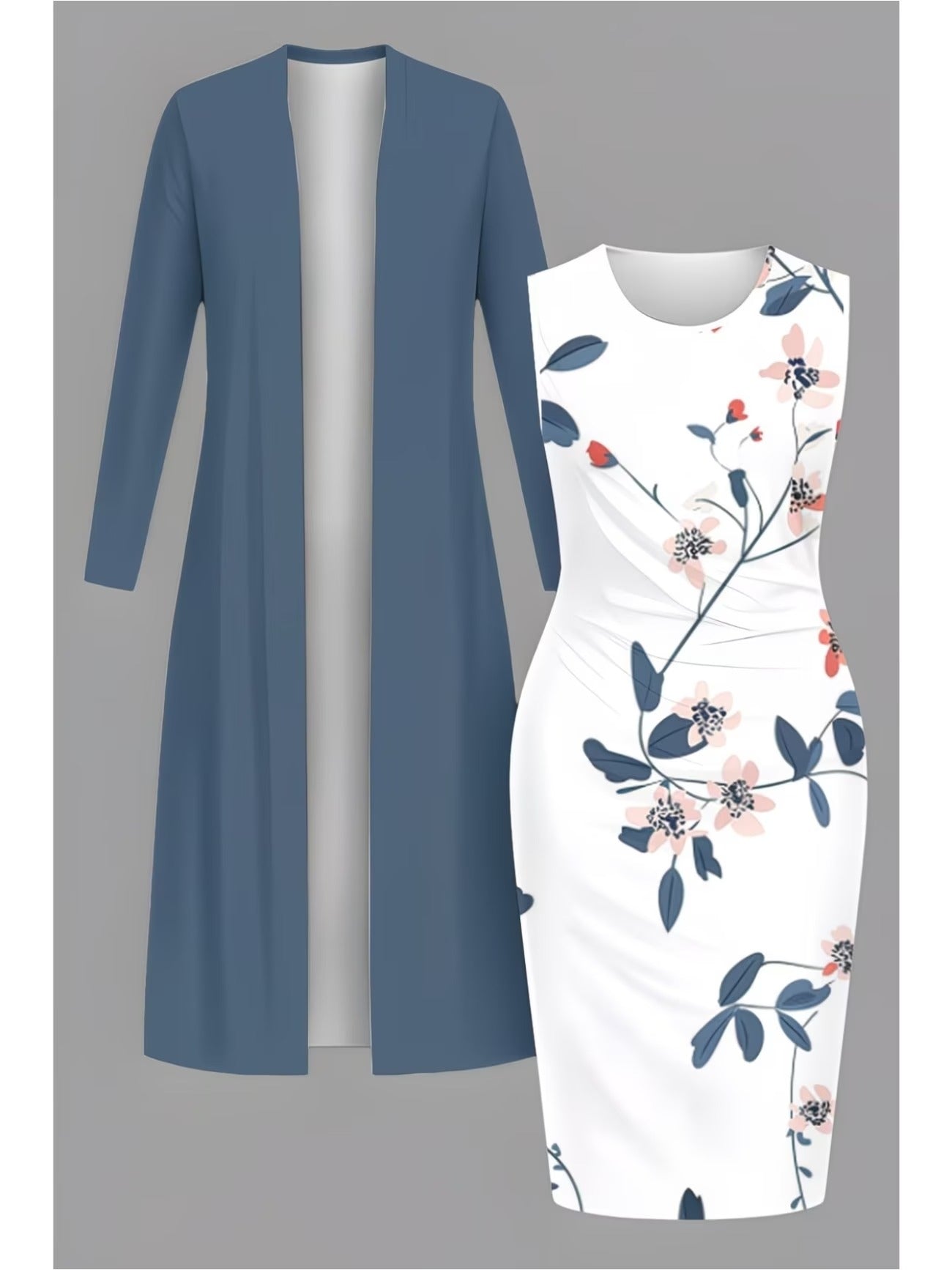 Retro Round Neck Mid-Sleeve Top & Casual Pants Outfit for Women