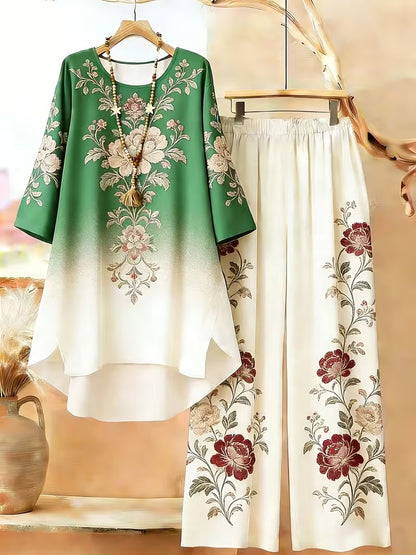 Retro Geometric Plus Size Co-Ord Set