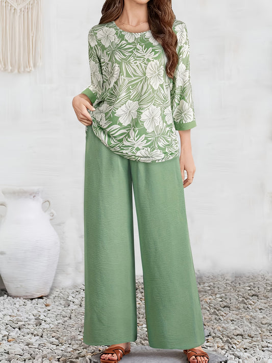 GeoLuxe Wide-Leg Set