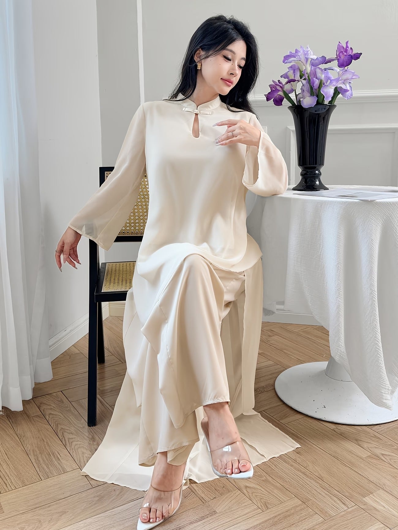 PearlMist Chiffon Outfit