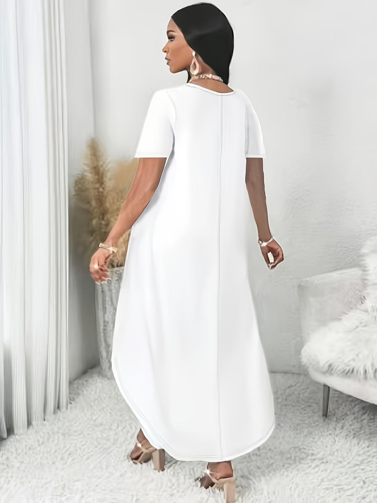 Multi-Color Irregular Hem Dress-Top for Women