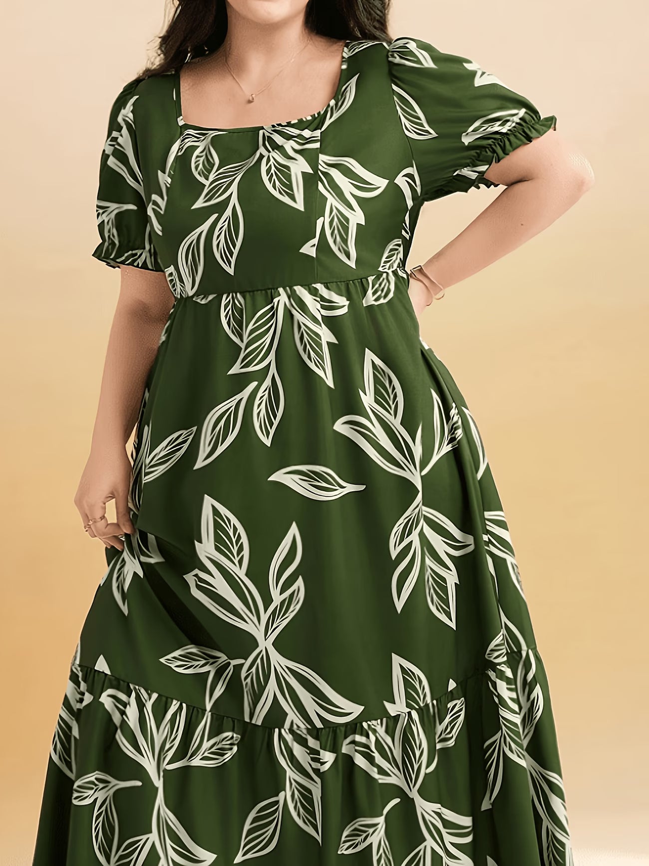 Graceful Summer Printed A-Line Maxi Dress
