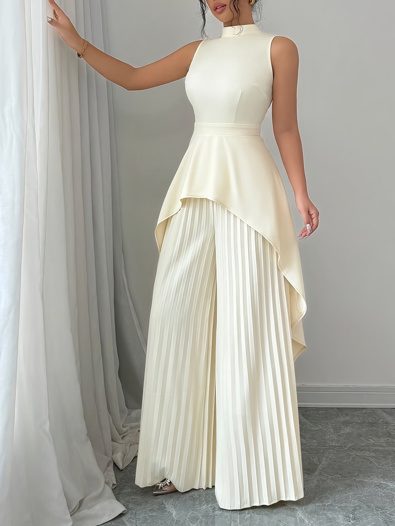 Urban Grace Pleated Pants Ensemble