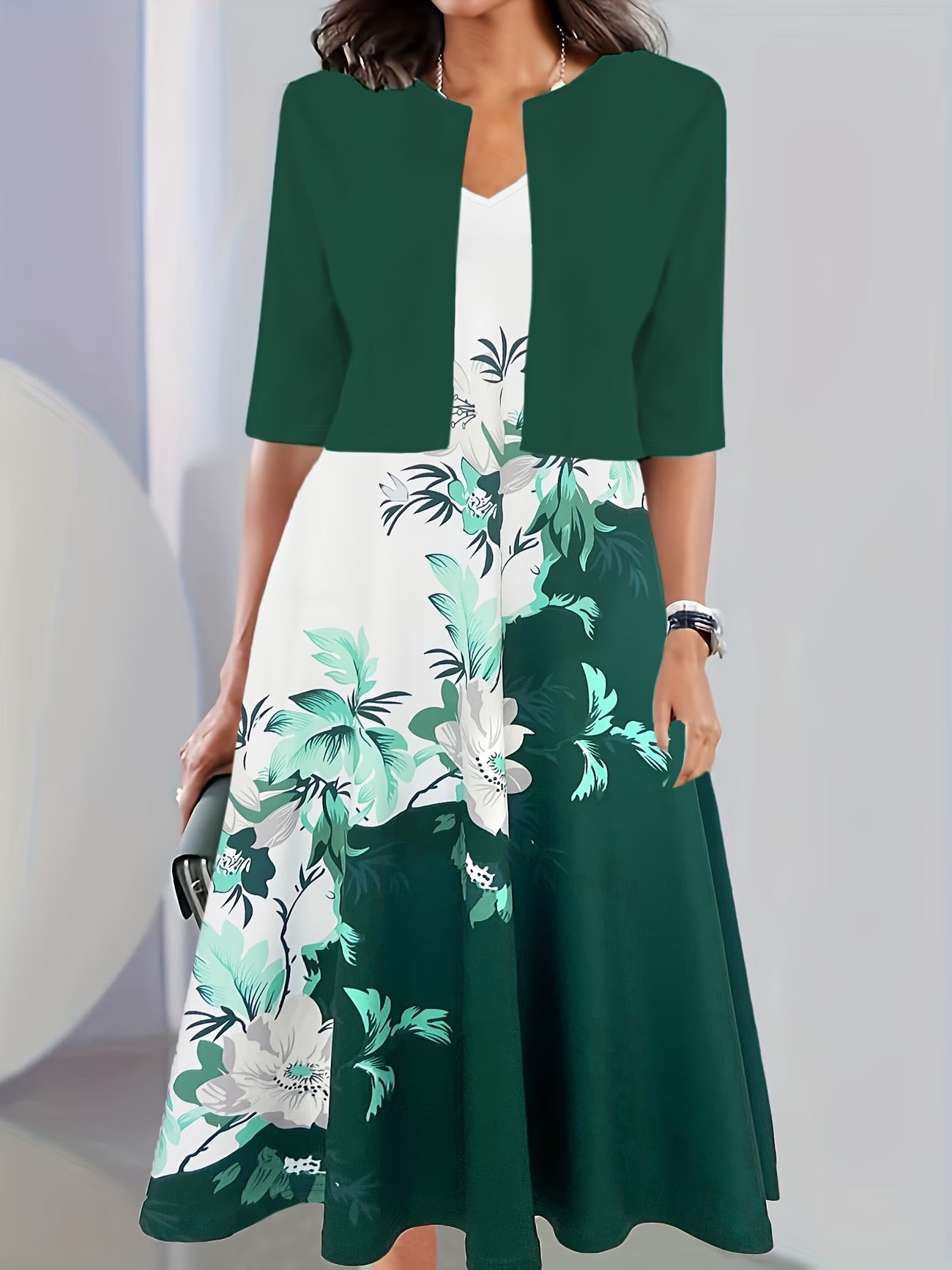 Floral Elegance Maxi Co-Ord Set