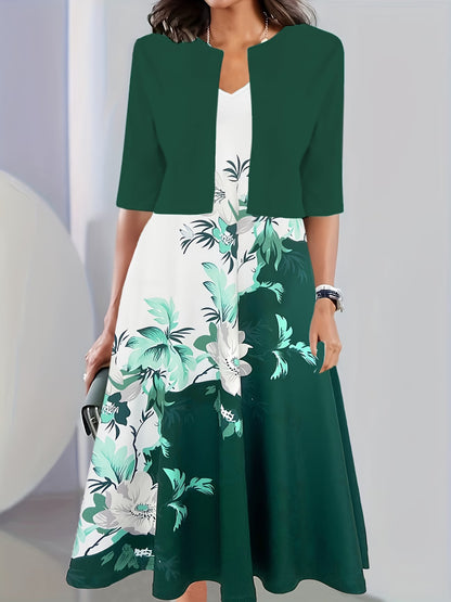 Floral Elegance Maxi Co-Ord Set
