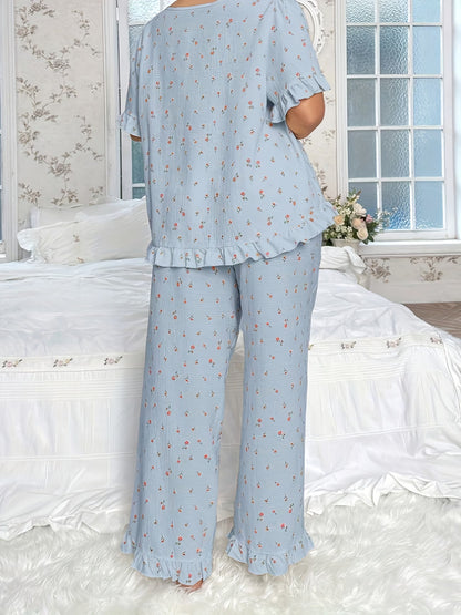 Chic Bow Print Lounge Co-Ord Set
