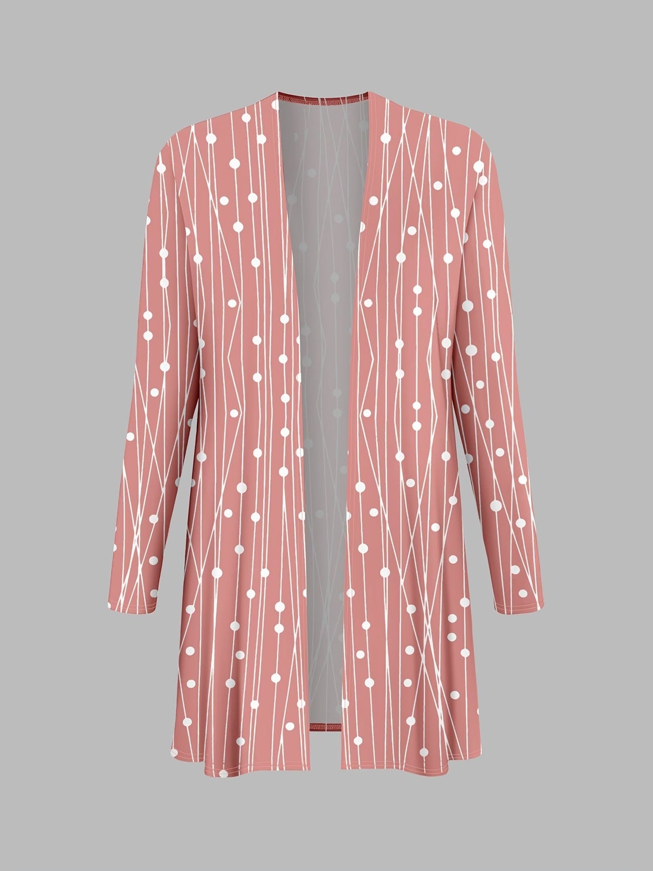 Elegant Polka Dot Cardigan Coat with Solid Suspender Top & Casual Trousers – Stylish 3-Piece Women’s Set