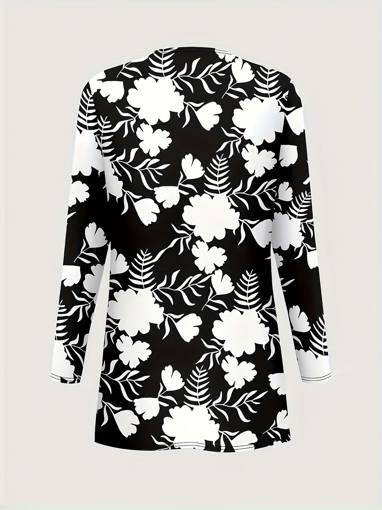 Women’s Stylish 3-Piece Set – Solid Cardigan, Casual Vest & Printed Palazzo Pants