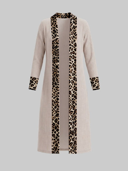 Elegant Floral Suspender Dress Set with Chic Long-Sleeve Blazer