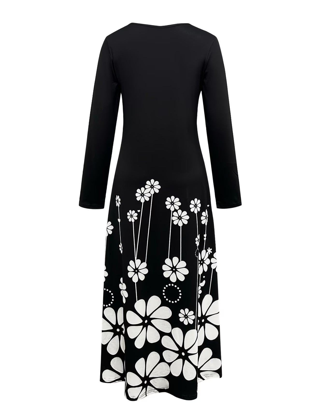 Elegant Marble Pattern Longline Top – Stylish Crew Neck Commuter & Party Wear