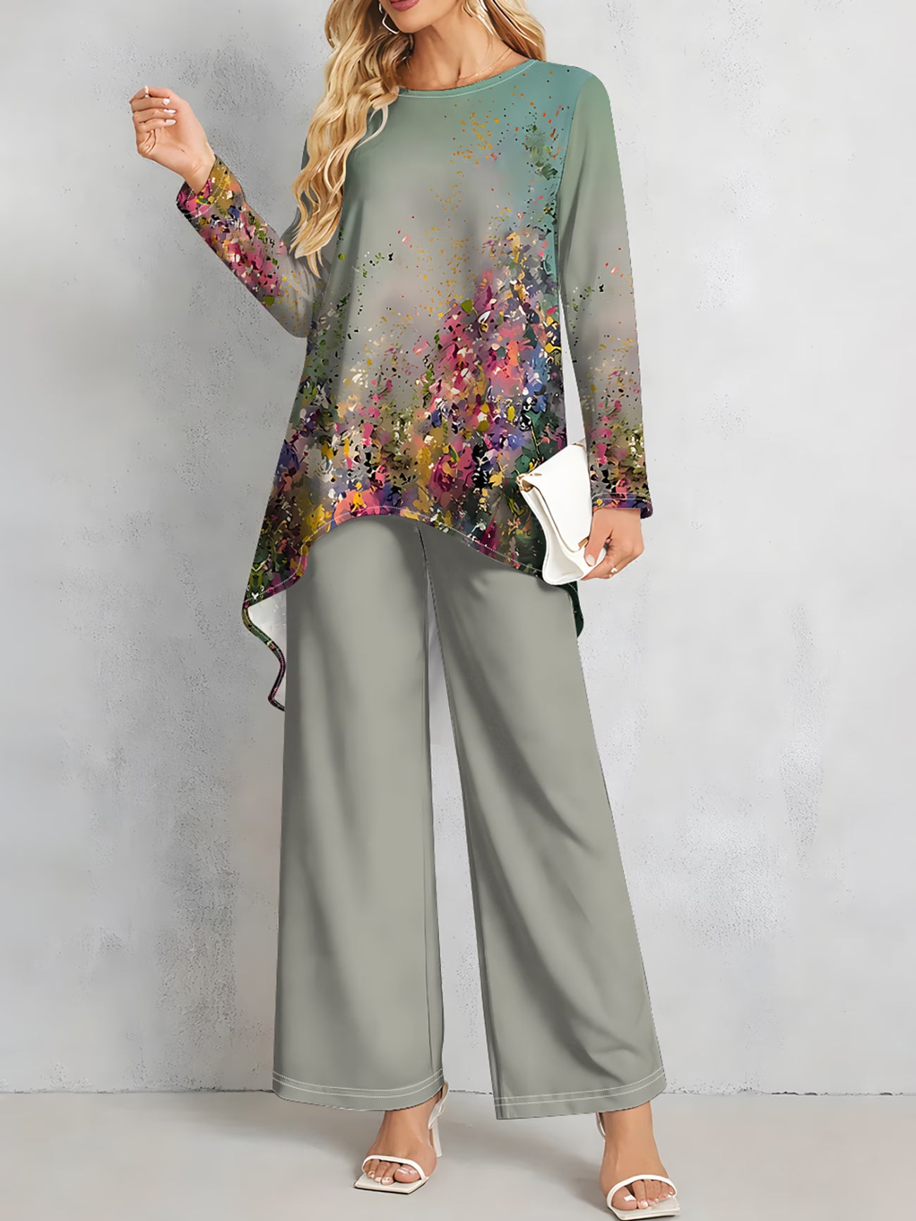 Floral Elegance Long Sleeve Co-Ord Set