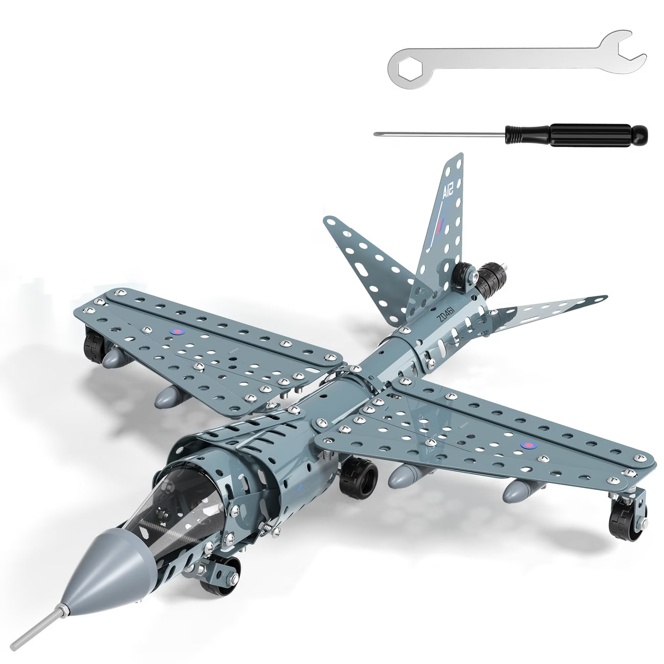 DAYS DIY Metal Jet Airplane Model Toy