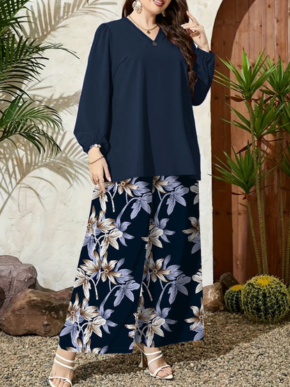 Floral Breeze Wide-Leg Set