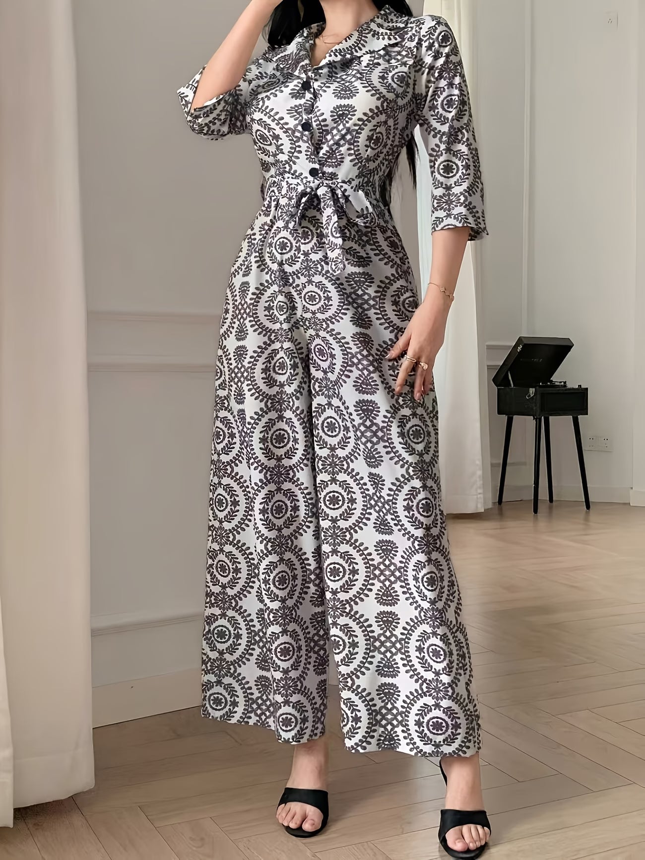 Women’s Floral Vacation Loose Fit Jumpsuit