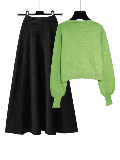 Women’s Knit Top & Skirt Set