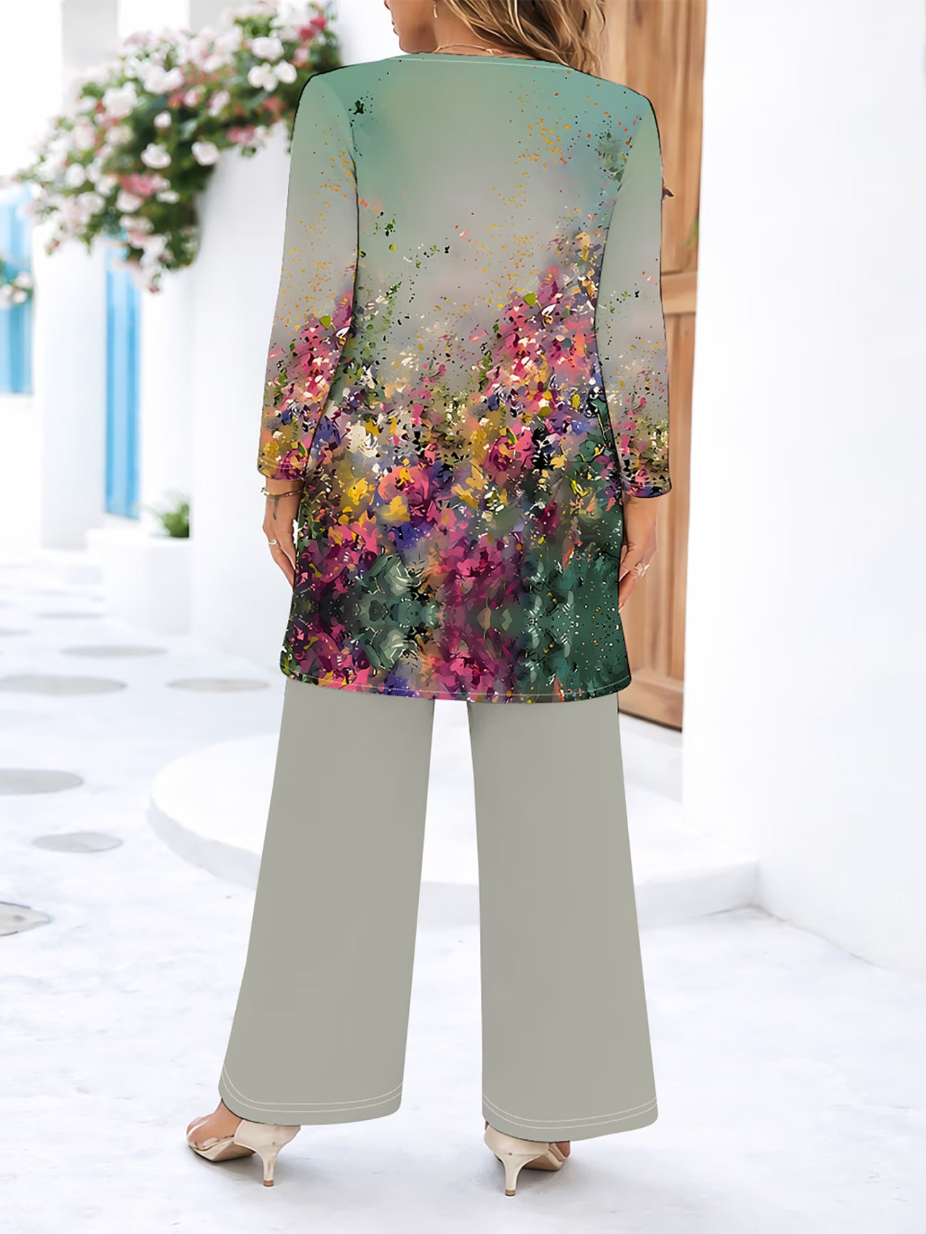 Floral Elegance Long Sleeve Co-Ord Set