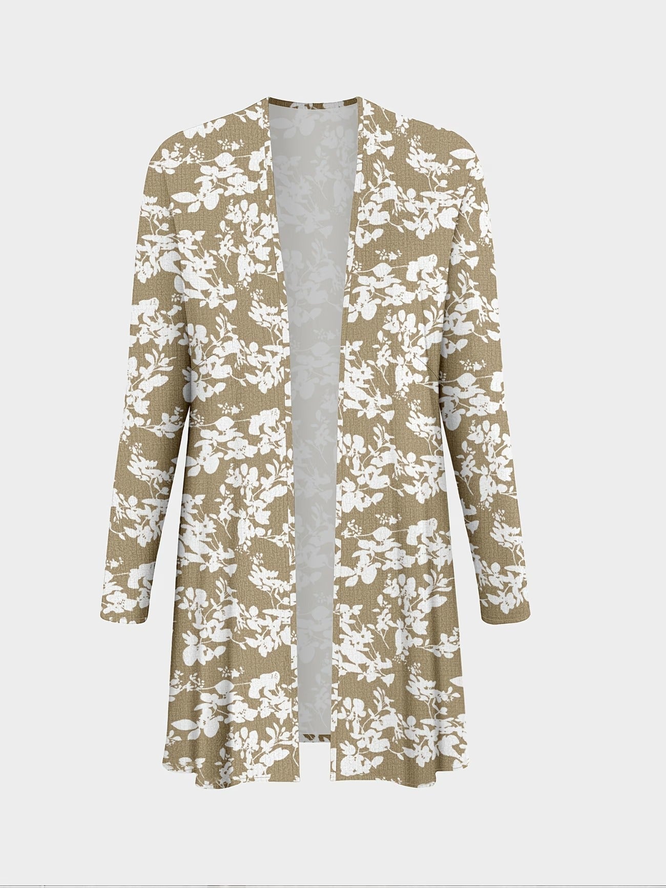 Elegant Printed Cape Coat with Solid Inner Top & Casual Trousers – Stylish 3-Piece Women’s Suit